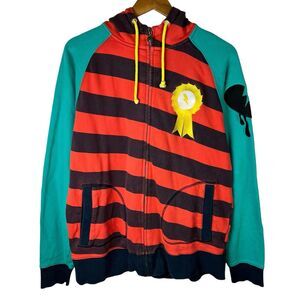 KIDROBOT x TABO Mens Sz XL Jacket Hoodie Striped Skull Anime 127 of 165 RARE